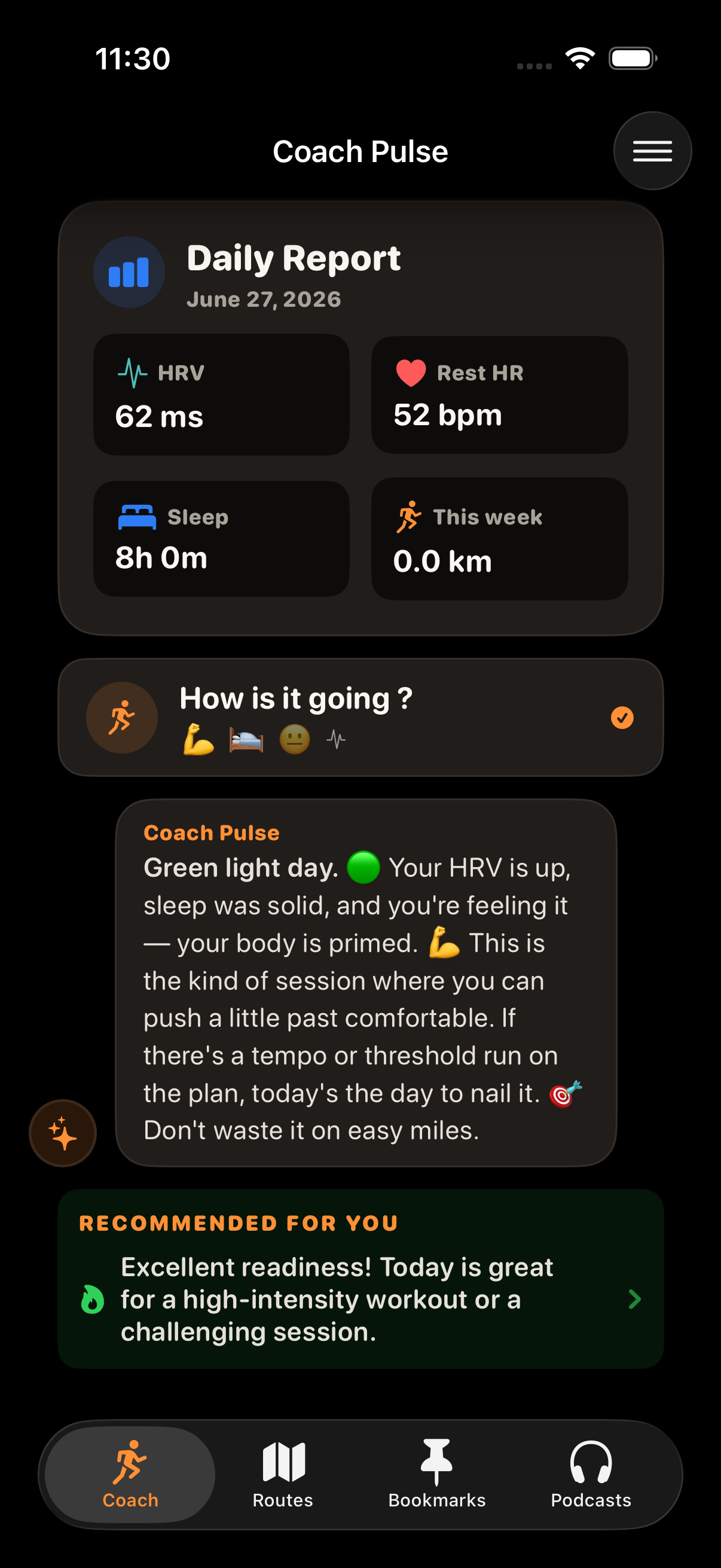 Coach Pulse daily report